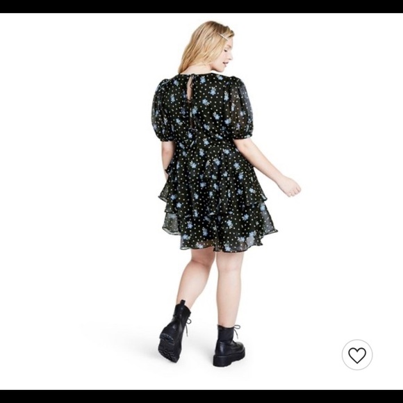 Sandy Liang x Target Short Sleeve Floral Print Tiered Dress Size XS NWT - Picture 6 of 6